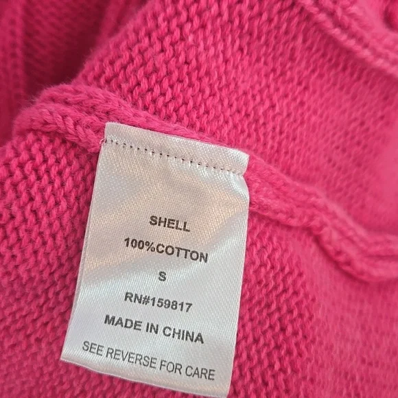 Altar'd State Anthropologie Washed Red Pink Cable Knit Crop Sweater - Picture 7 of 7